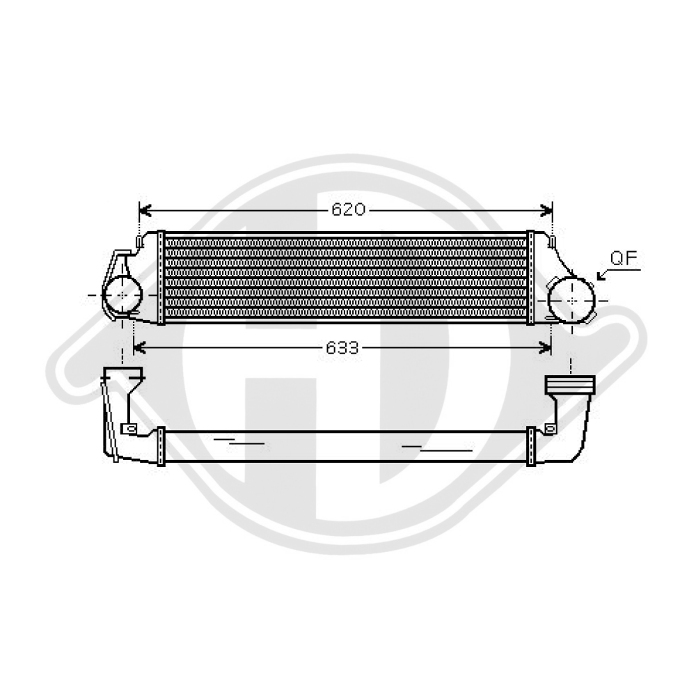 17517786351 LADELUFTKÜHLER BMW E46 - 318 D 2001- DCA1056