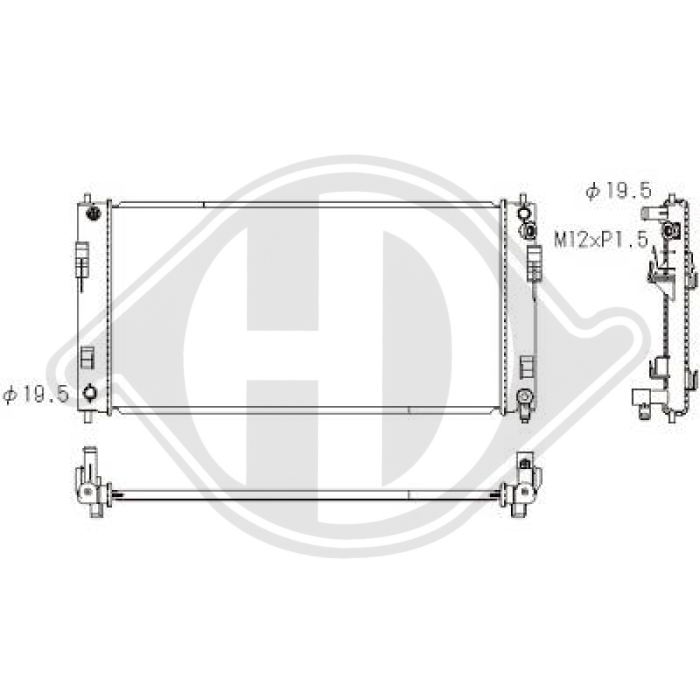 214103NA0A Kühler Motorkühlung für NISSAN LEAF 01/2011 DCM2543