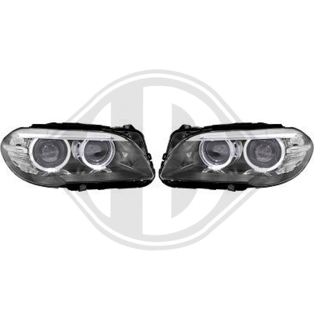 DESIGNSCHEINWERF.SET F10, 10-13 KLARGLAS/SCHWARZ 1225680