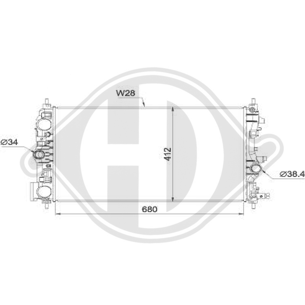 13311078 Kühler Motorkühlung für OPEL ZAFIRA C 10/2011 DCM2714