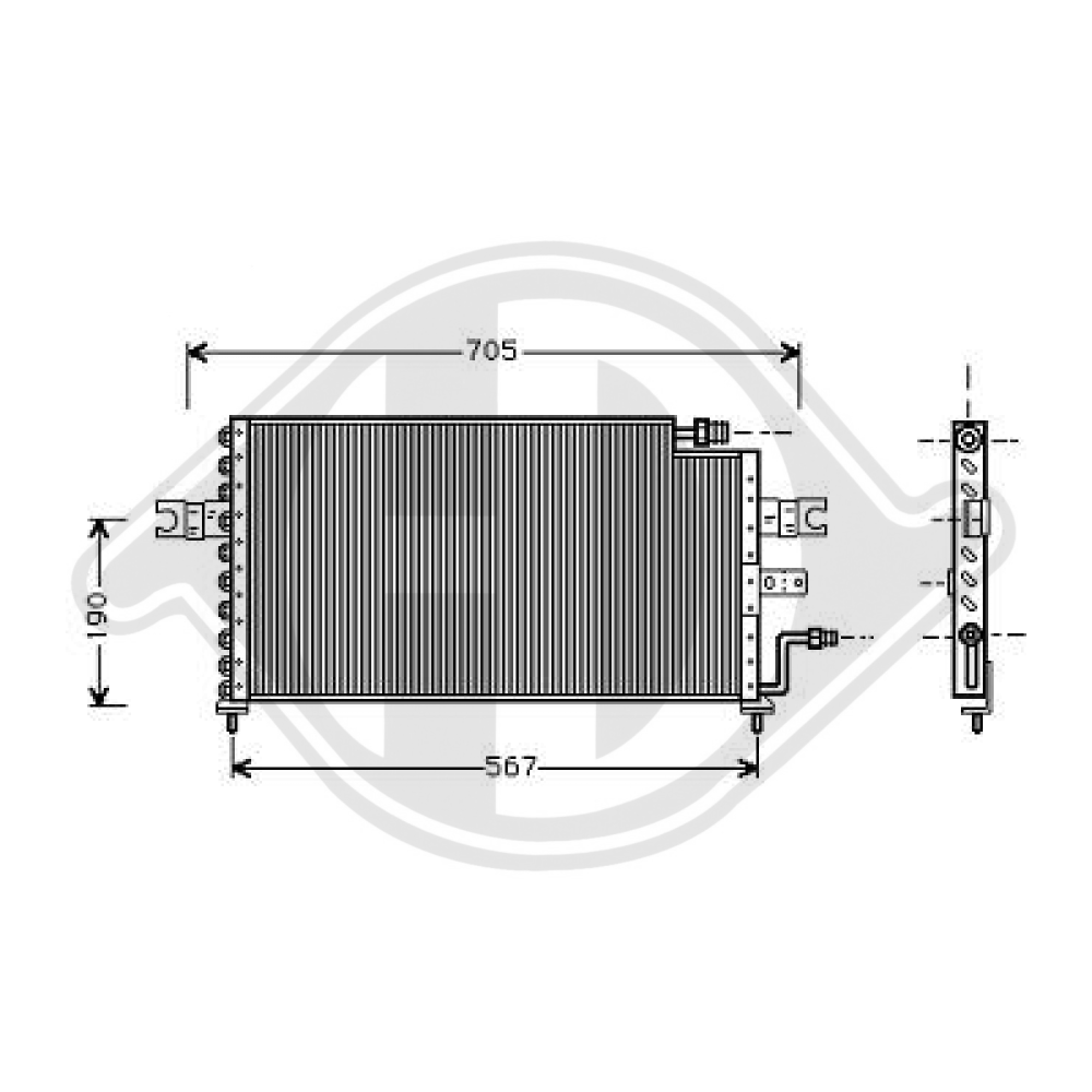 9760628042 KONDENSATOR LANTRA, 90-95 MOD. JF 8683900