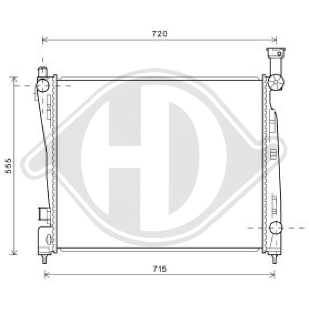 00K55038001AH Kühler Motorkühlung für JEEP GR. CHEROKEE 11/2010 DCM2123