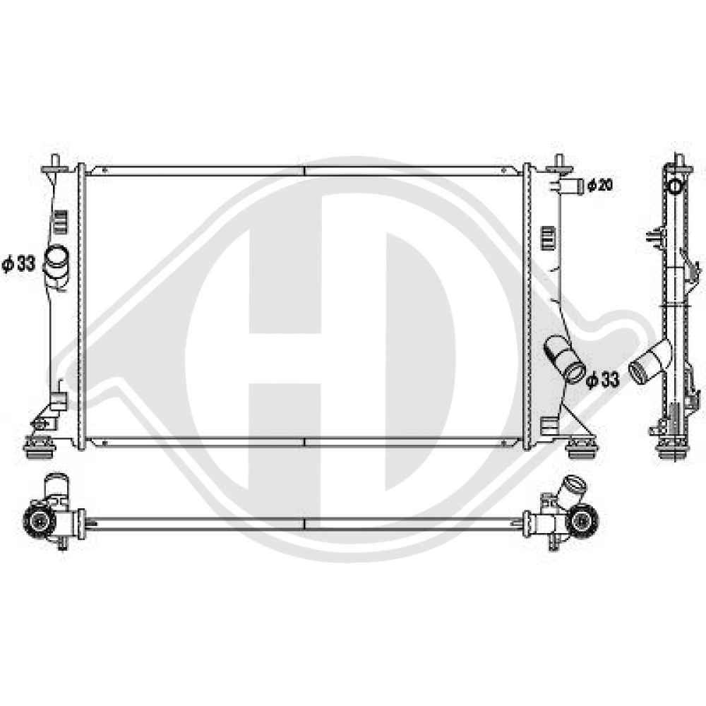 LFB1715200A Kühler Motorkühlung für MAZDA 5 02/2005-05/2010 DCM2263