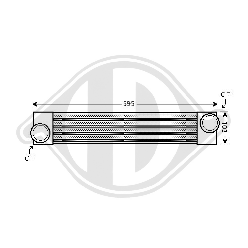 17 51 4 710 783 LADELUFTKÜHLER BMW 5 E60/E61 02/2005->> DCA1151