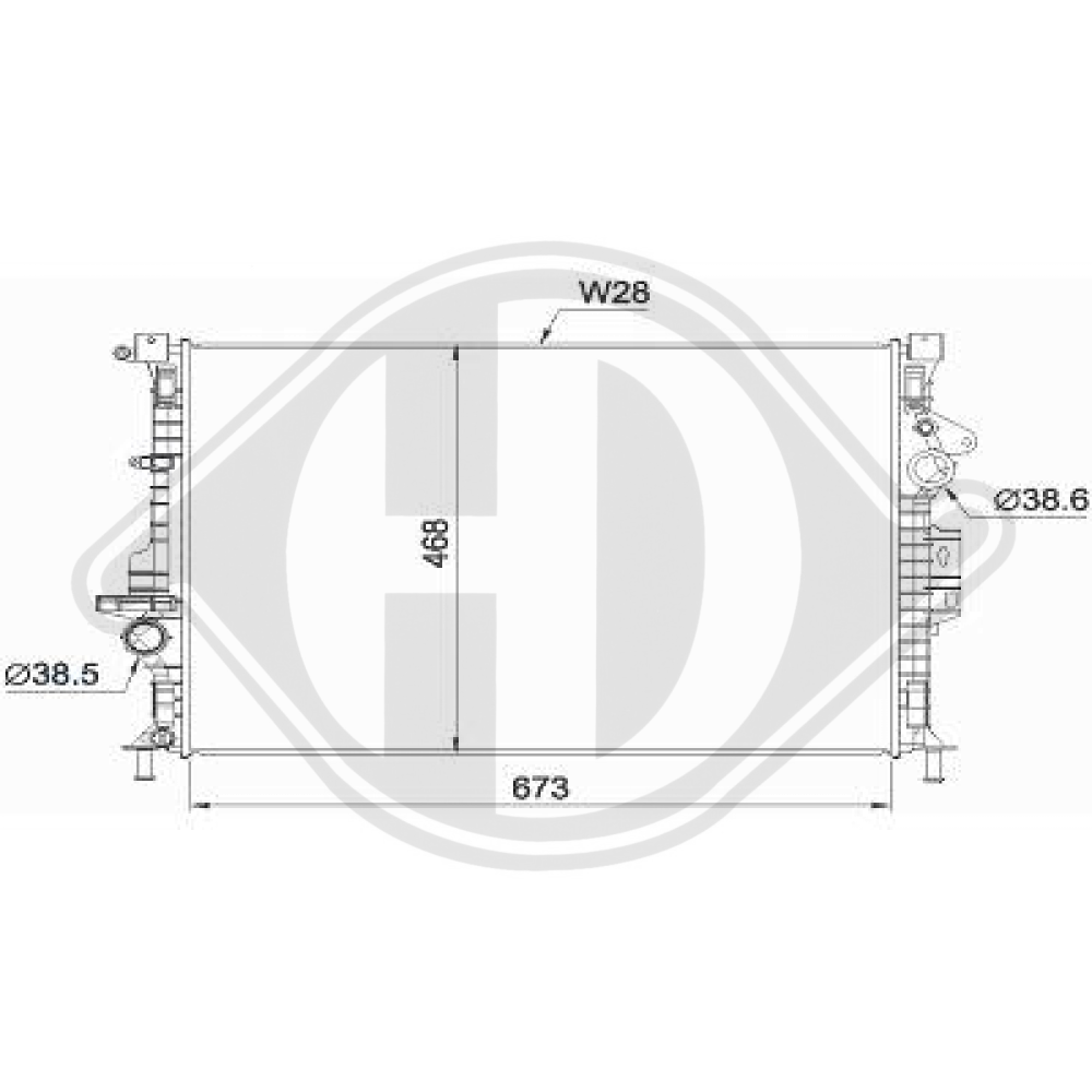 CV61-8005-DE Kühler Motorkühlung für FORD Tansit Connect 2013-> DCM3906