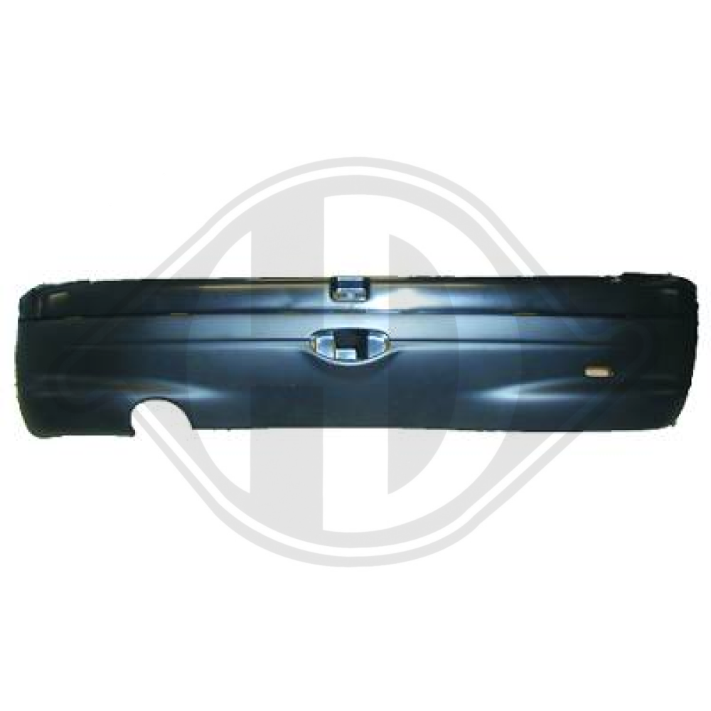 7410L4 Stoßstange hinten für PEUGEOT 206 Schrägheck (2A/C) 98->> SCHWARZ 4225055