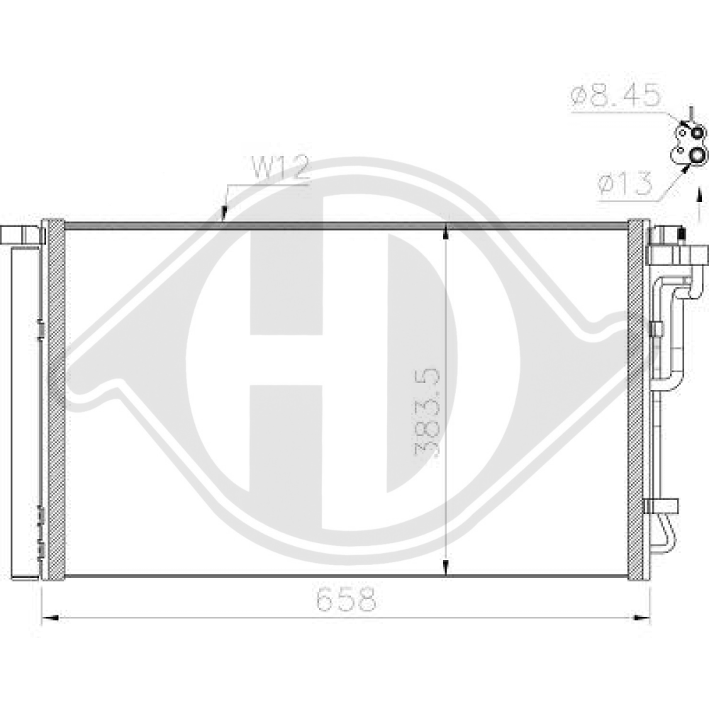 97606-F2000 KONDENSATOR HYUNDAI I30 DCC2009