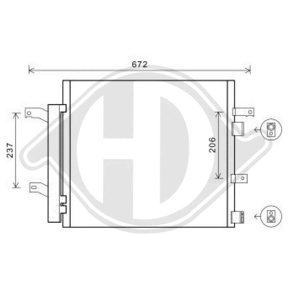C2D18414 KONDENSATOR JAGUAR F-Type 10/2012->> DCC1982