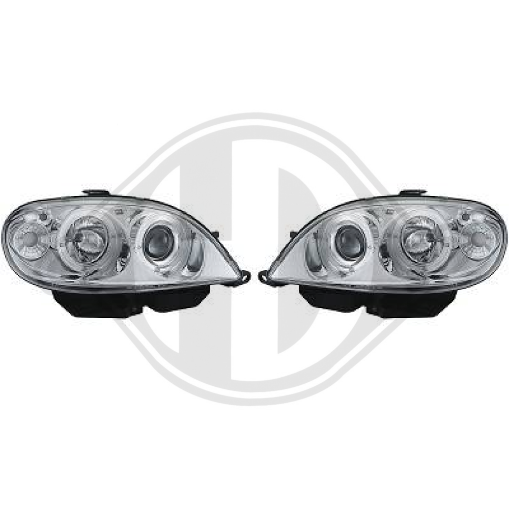 DESIGNSCHEINWERF.SET SAXO, 99-03 KLARGLAS CHROM.F.LWR 4035580