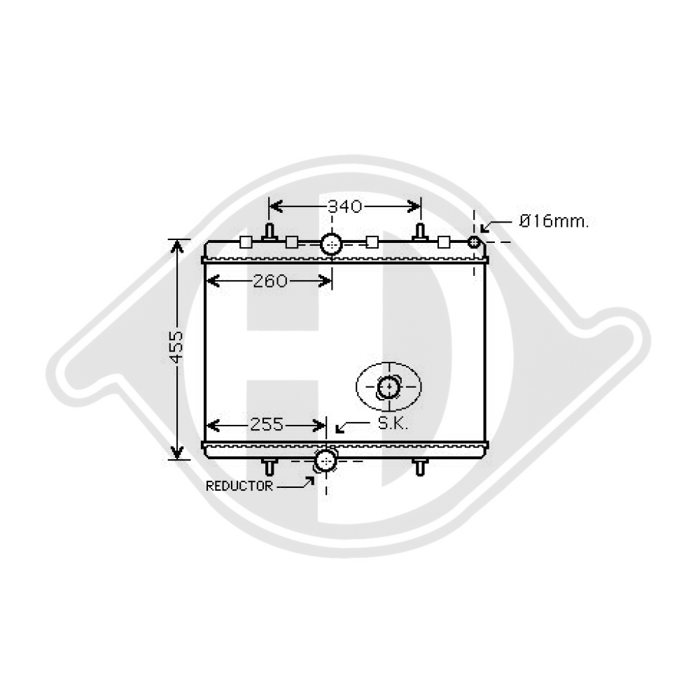 14004743 Kühler Motorkühlung für PEUG EXPERT 11/2006 DCM2816