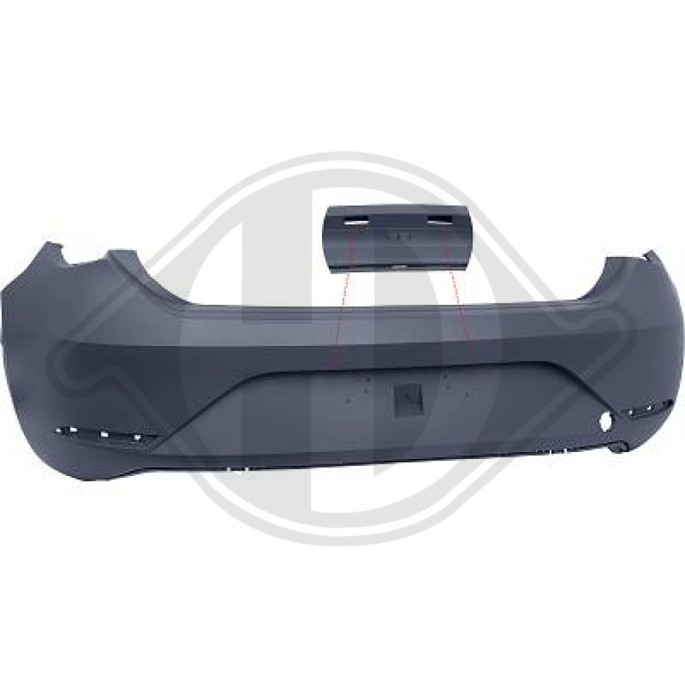5FA807421 GRU STOßFÄNGER HINTEN LEON, 2020->> KEIN PDC, 7434055