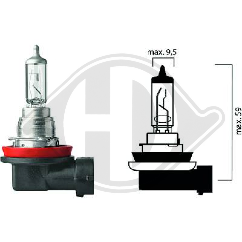 H16 12V 19W PGJ19-3 H16 Glühlampe Halogen LID10022