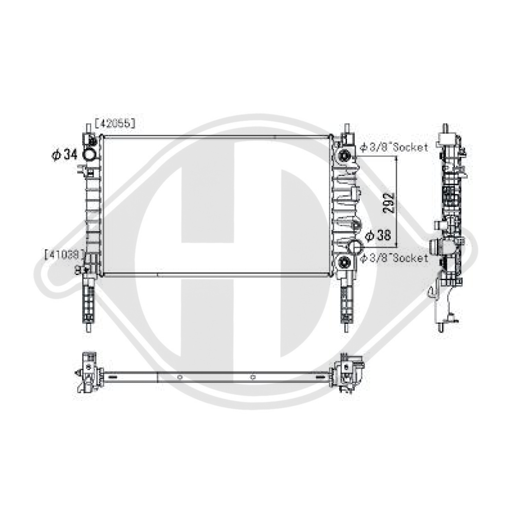 13 00 360 KÜHLER , für OPEL Mokka/X 1,4 Automatik DCM3983