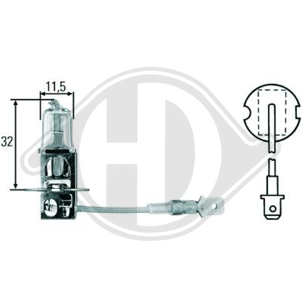 N0177632 H3 12V 55W PK22s H3 Glühlampe LID10015