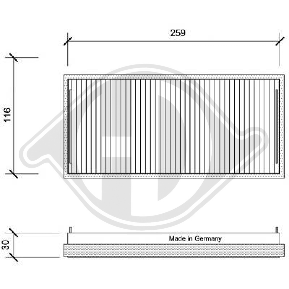 A2108300018 INNENRAUMFILTER MERCEDES W210/W220/Unimog DCI0019S