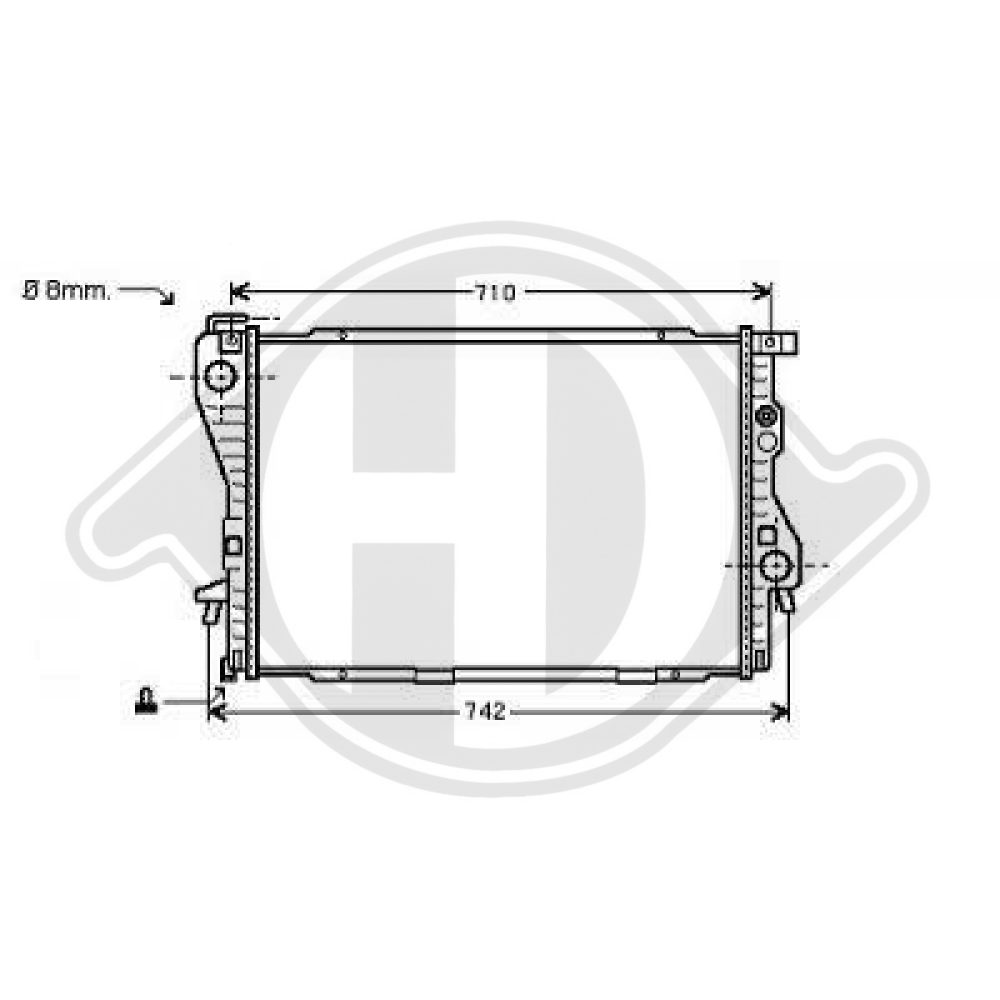 17101742099 Kühler Motorkühlung für BMW 7ER 10/1994-2001 DCM1548