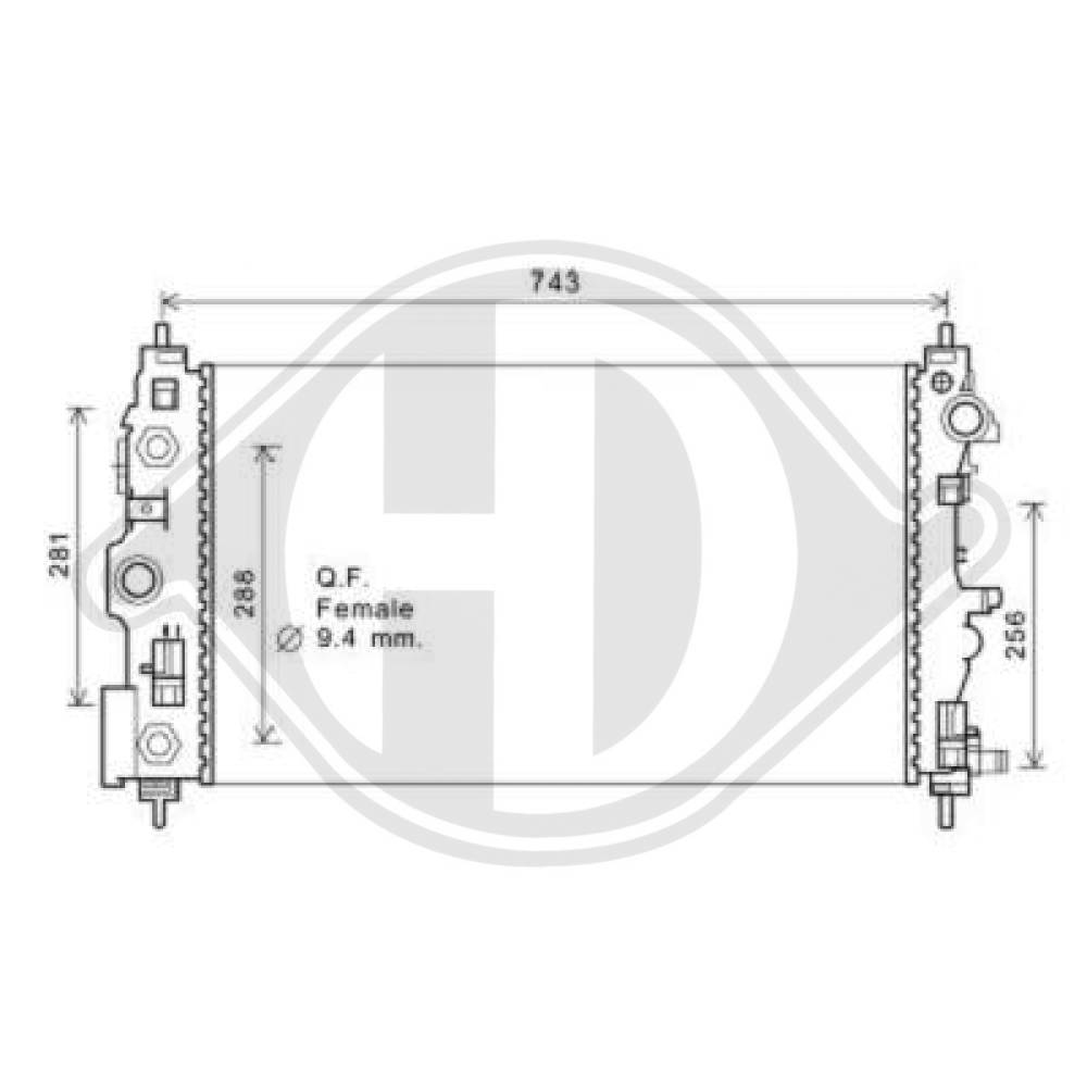 13267667 Kühler Motorkühlung für CHEVROLET CRUZE 08/2010 DCM1642