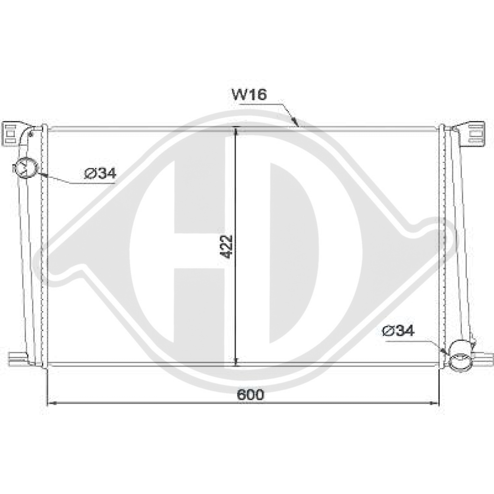17117535099 Kühler Motorkühlung für BMW MINI ONE 03/2007 DCM1588
