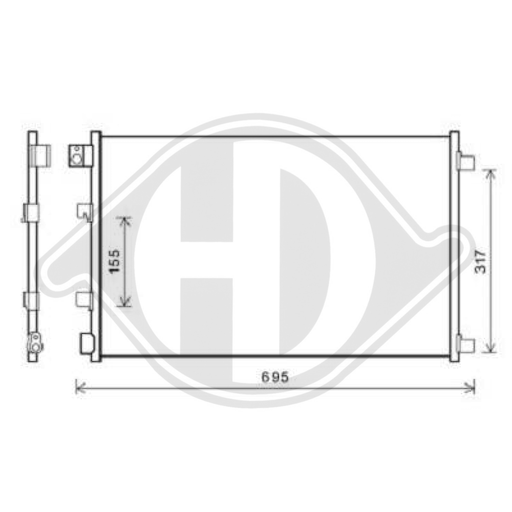 92100JD00A KONDENSATOR NISSAN QASHQAI 10/2006->> DCC1115