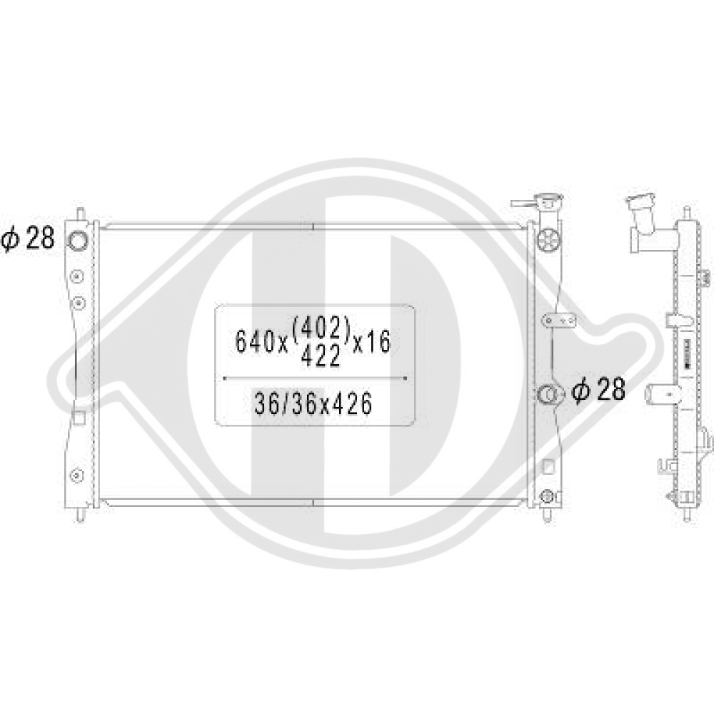 MN130393 Kühler Motorkühlung für MITSU COLT 4 01/2004 DCM2510