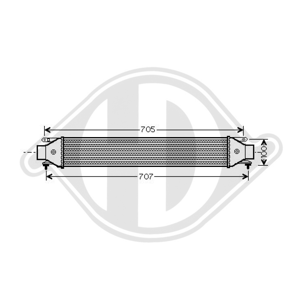 51833975 LADELUFTKÜHLER FIAT DOBLO 1.6 D 01/2010-> DCA1091