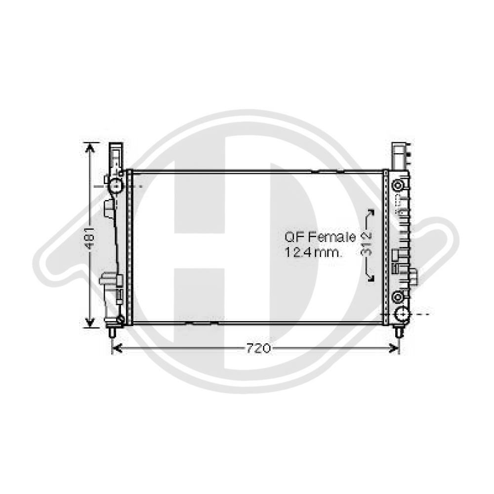 A1695000003 Kühler Motorkühlung für Mercedes A-Klasse W-169 DCM2415