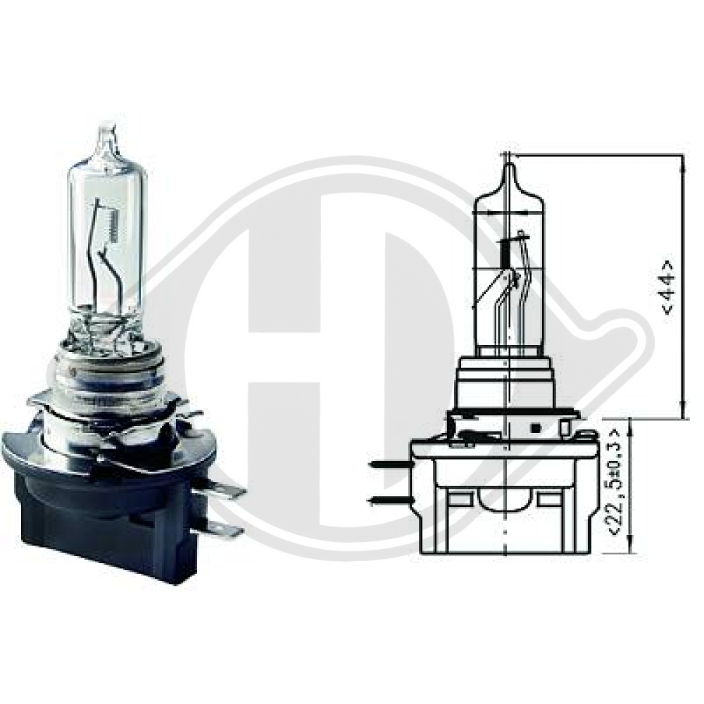 H9B 12V 65W PGJY19-5 H9B Glühlampe Halogen LID10036