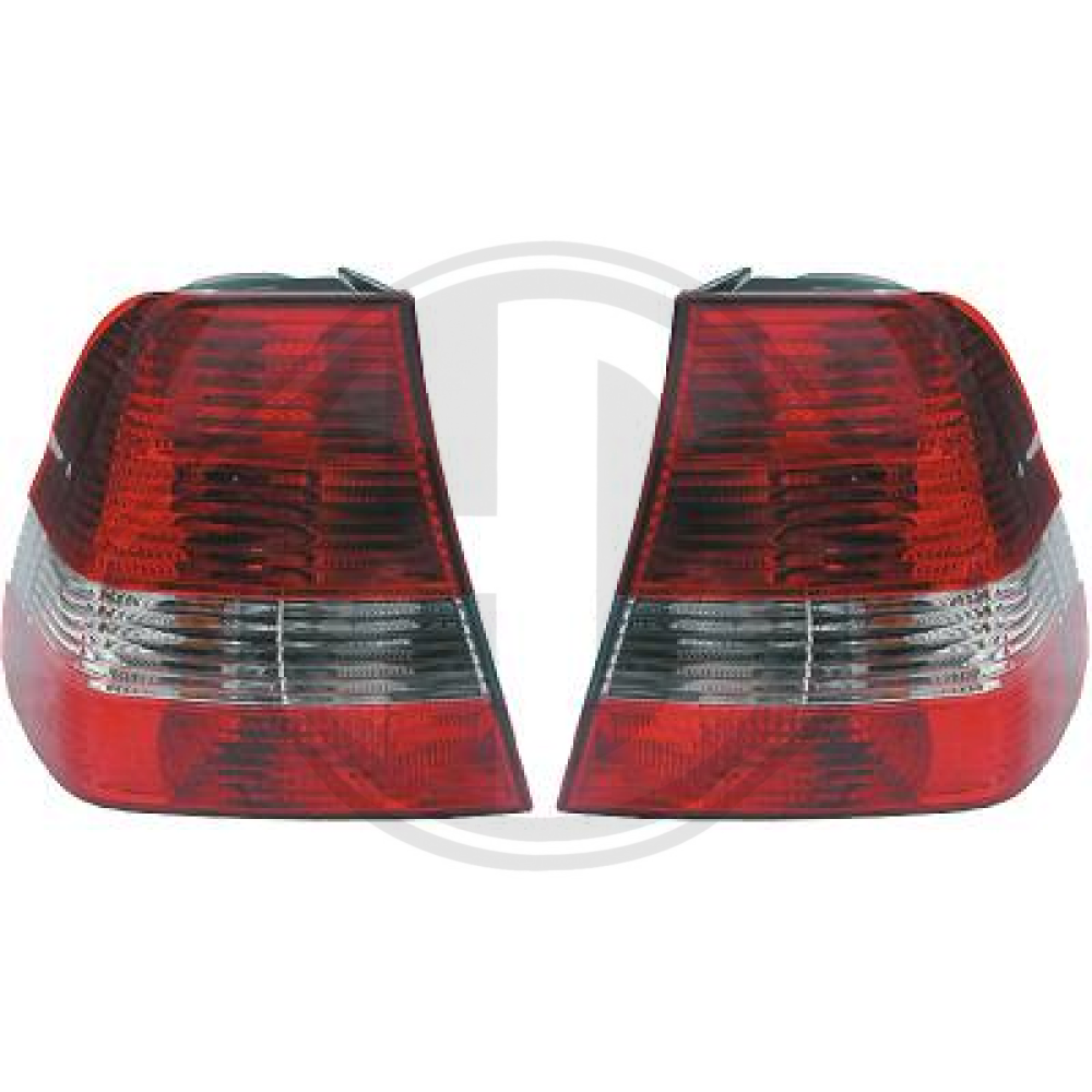 nan DESIGNRÜCKLEUCHT.SET E46, 01->> KRISTALL WEISS-ROT 1214795