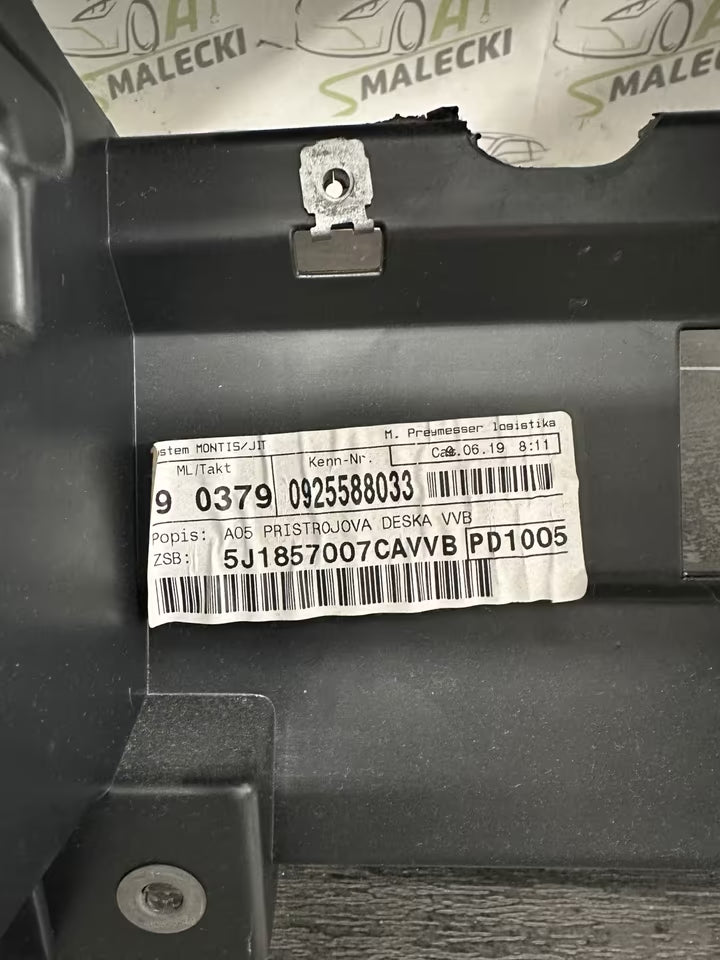 Armaturenbrett Cockpit Dashboard Skoda Fabia 5J Roomster 5J7