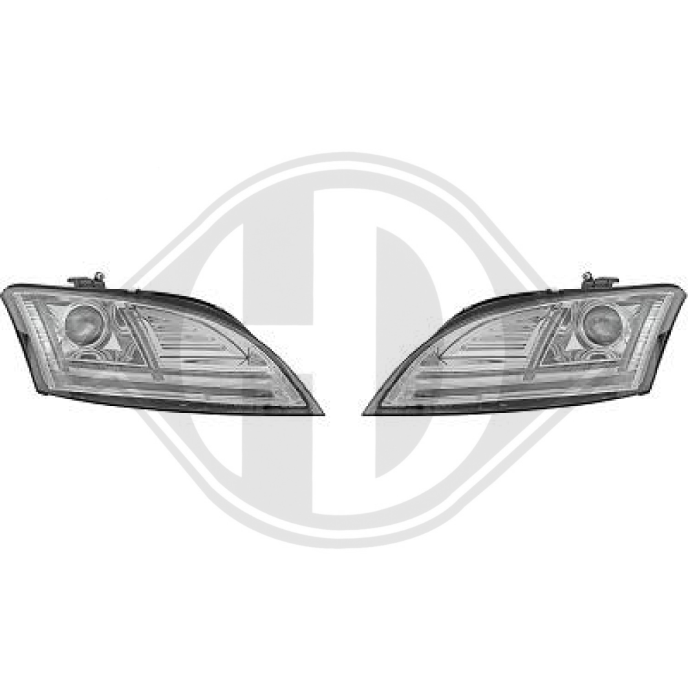 nan DESIGNSCHEINWERFER SET TT, BJ. 10-14 KLARGLAS/CHROM 1041685