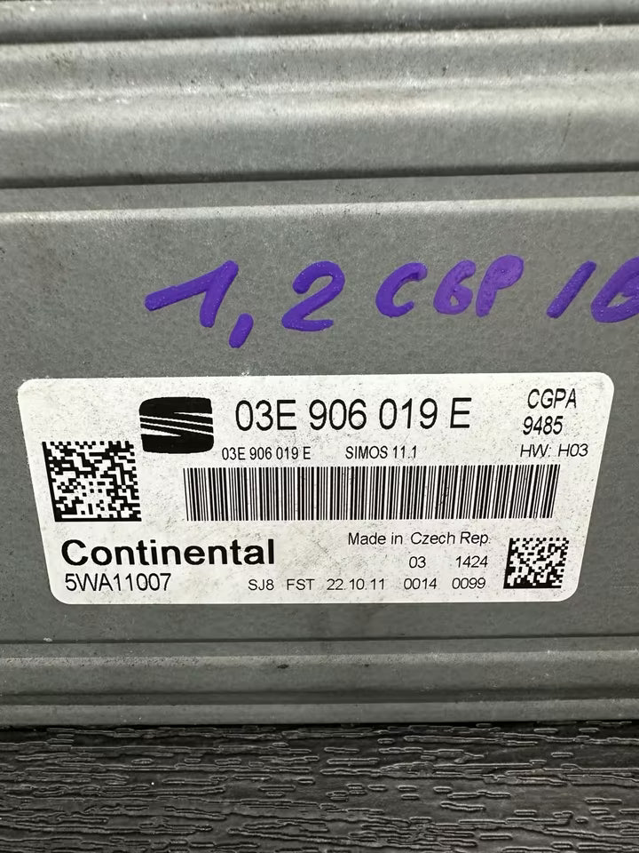 03E906019E Motorsteuergerät ECU 1,2 Benzin CGP Seat Ibiza 6J