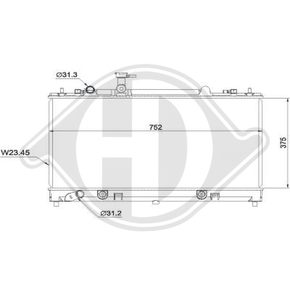 L32815200 Kühler Motorkühlung für MAZDA 6 06/2002 DCM2252
