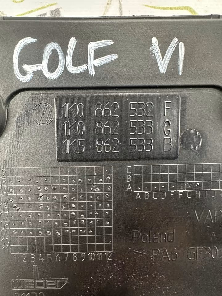 1K0862532F Getränkehalter Becherhalter VW Golf VI