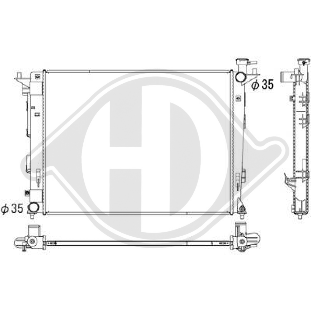 253102Y500 Kühler Motorkühlung für HYUNDAI IX35 01/2010->> DCM3722