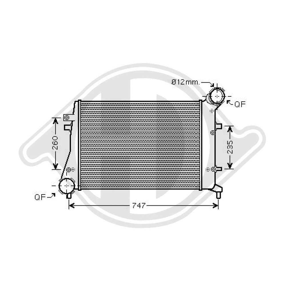 1K0145803F LADELUFTKÜHLER VW PASSAT VII 1,9/2.0 TDI DCA1019