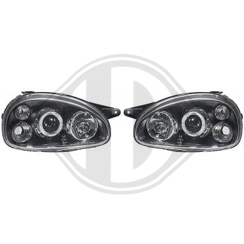 DESIGNSCHEINWF. SET CORSA, 93-00 SCHWARZ 1812380