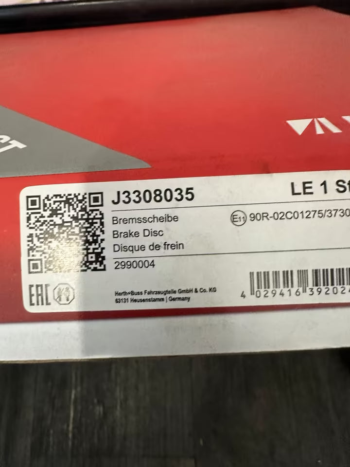 2 Stück Neue Bremsscheiben Vorne für Suzuki Baleno, Swift