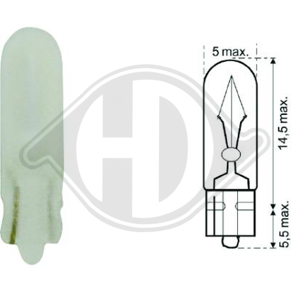 J9098111018 LEUCHTMITTEL (W1,2W) T5 12V 1,2W LID10086
