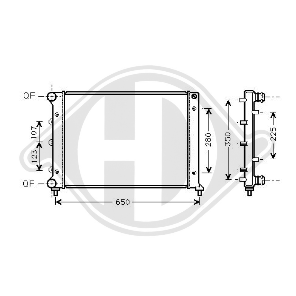 46743394 Kühler Motorkühlung für ALFA 147 01/2000 DCM1352