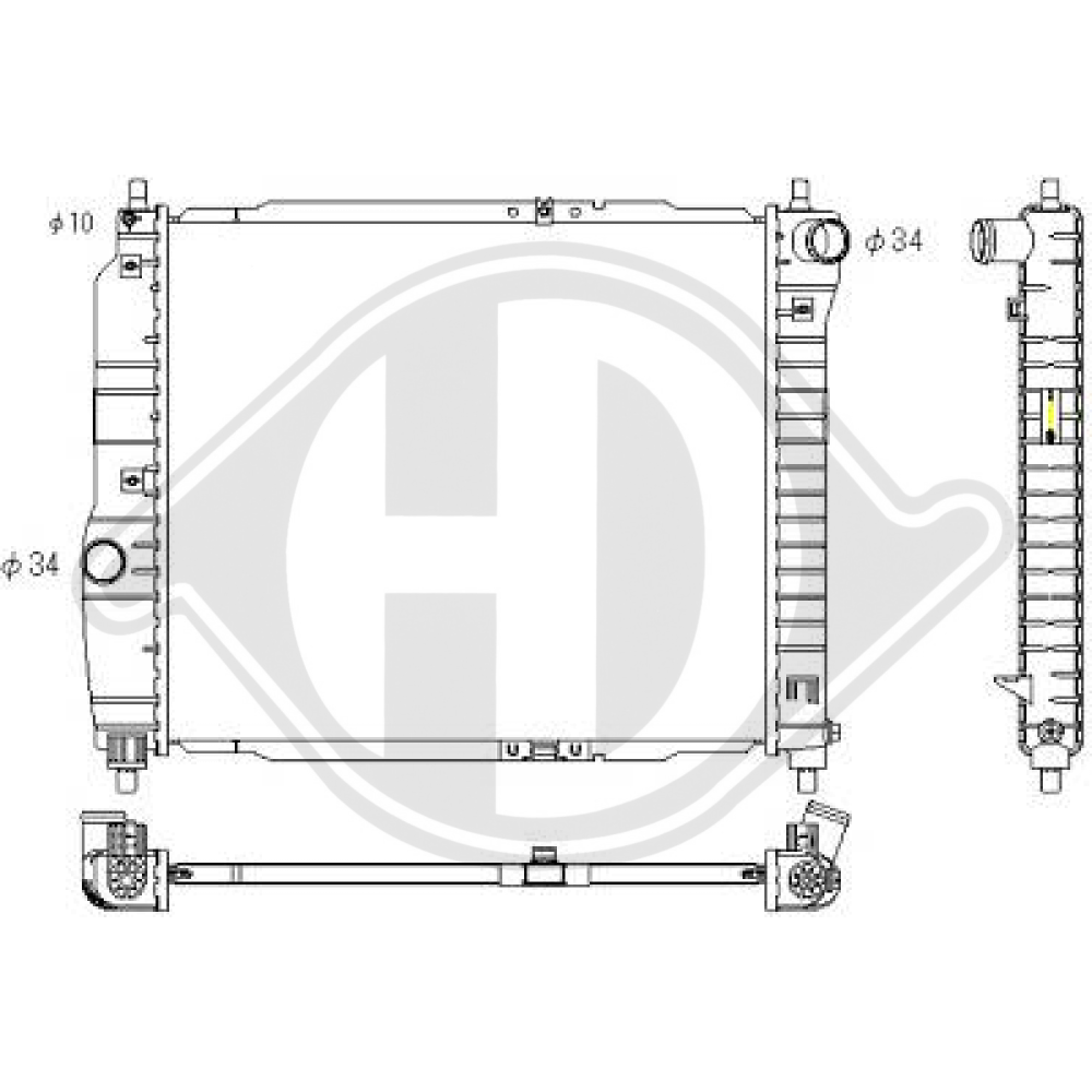 96443475 Kühler Motorkühlung für CHEVROLET KARLOS 08/02 DCM3599