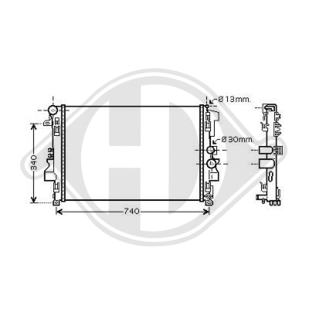 A6395010401 Kühler Motorkühlung für MERCEDES VITO/VIANO W-639 DCM2413