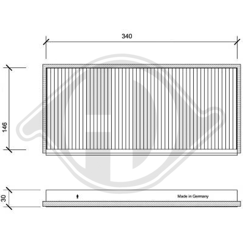 1E0061J6Y INNENRAUMFILTER FORD Courier/Fiesta/Ka DCI0006