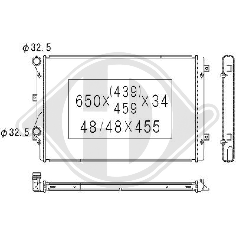 1K0121251L Kühler Motorkühlung für Audi A3/TT 06-12 DCM3442