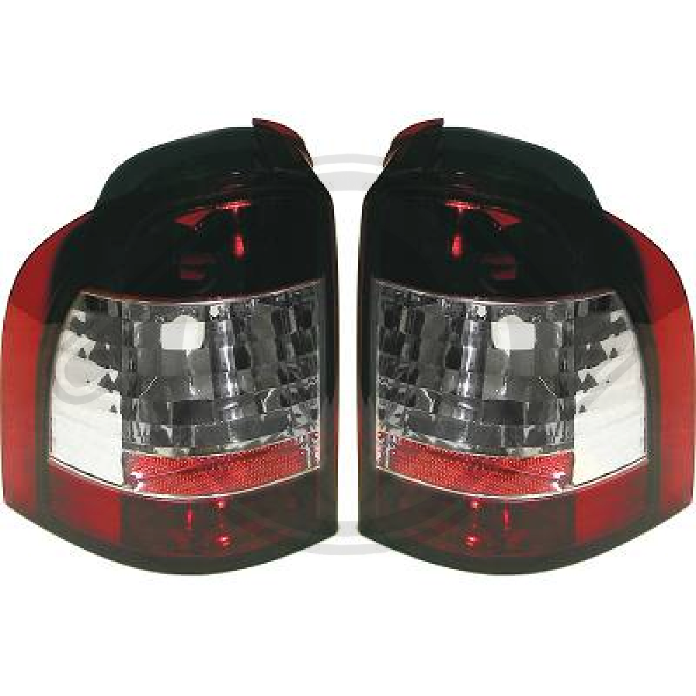 nan DESIGNRÜCKL.SET MONDEO, 93-00 KLARGLAS ROT-WEISS 1425795