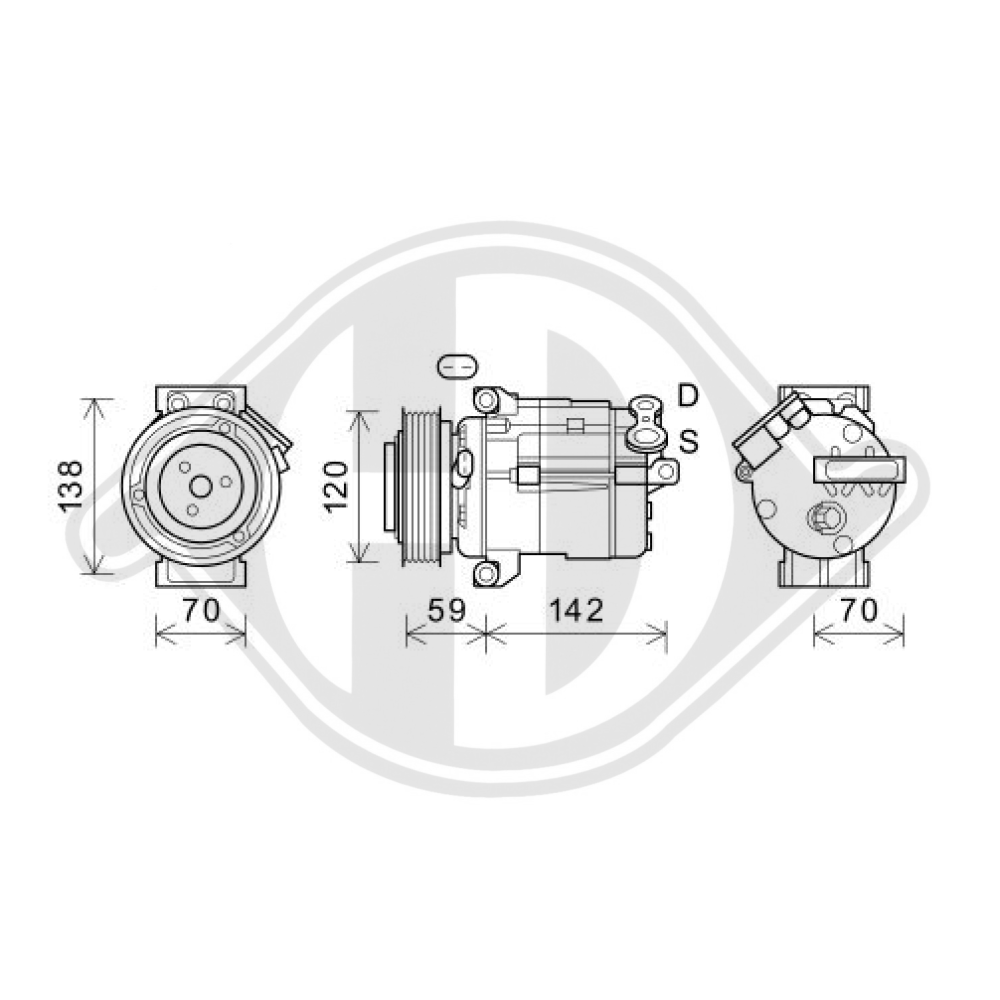 25919443 KOMPRESSOR Opel Antara 2,2 CDTI/2,4i DCK1690