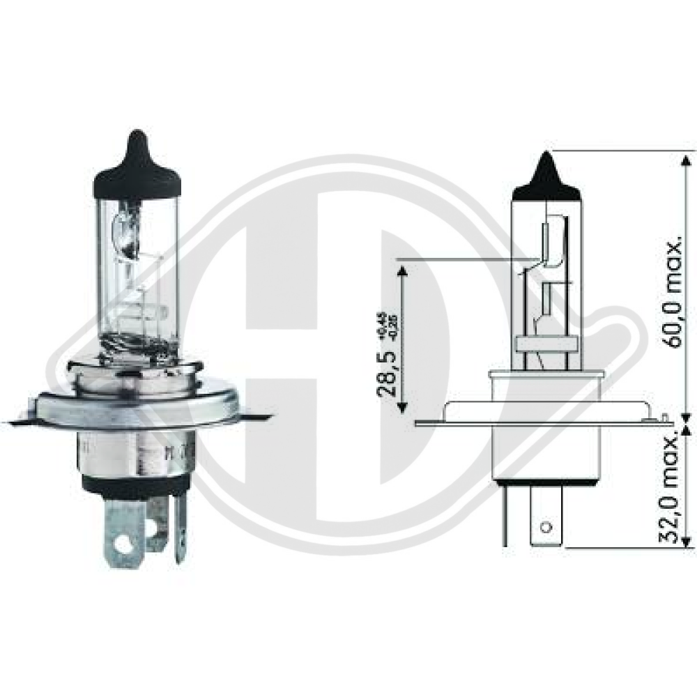HS1 12V 35/35W PX43t HS1 Glühlampe Halogen LID10024