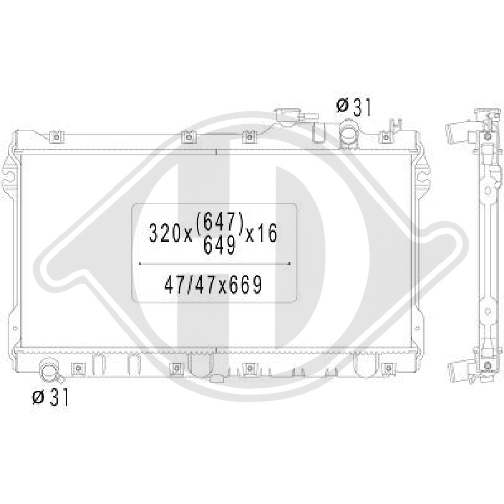 BPE815200 Kühler Motorkühlung für MAZDA MX5 05/1990 DCM2230