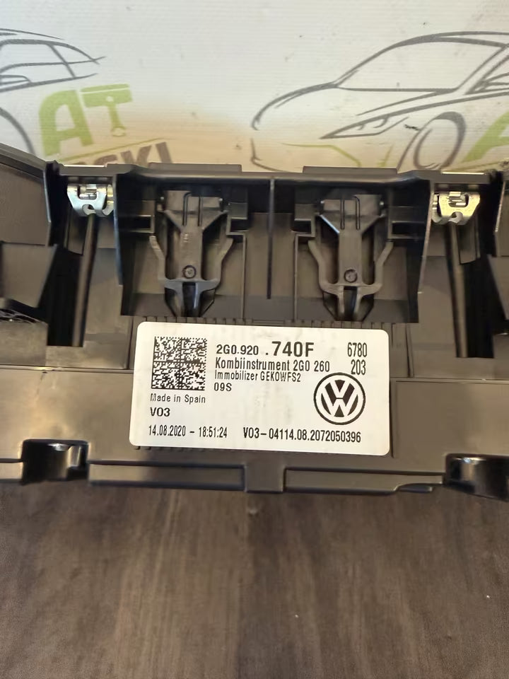 2G0920740F Tacho kombiinstrument Vw Polo 2G