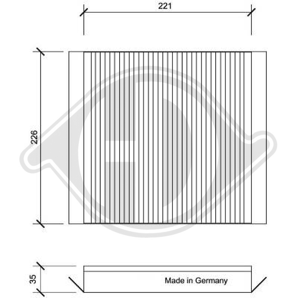 6447.HP INNENRAUMFILTER CITREON Berlingo/Xsara DCI0076