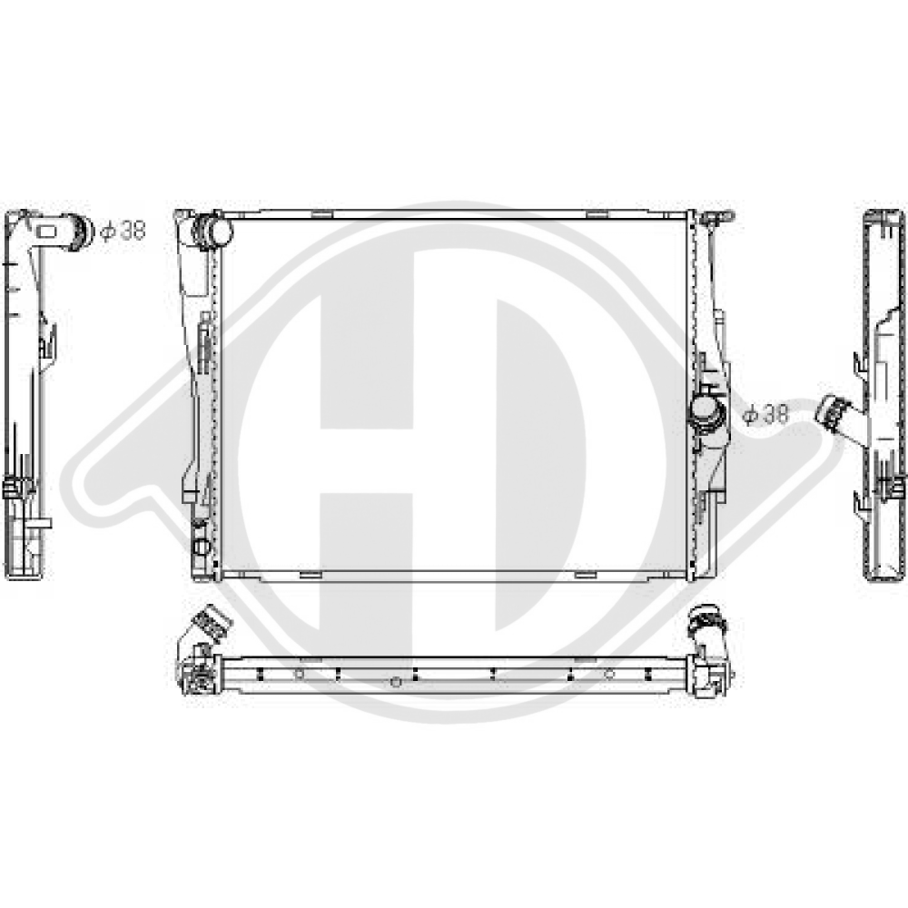 17117521046 Kühler Motorkühlung für BMW 1-SERIE E87 09/2004 DCM1572